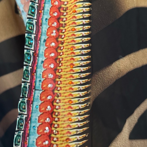 RANEE'S Miami Beach Animal Print Cover-Up Kimono - Picture 2 of 5